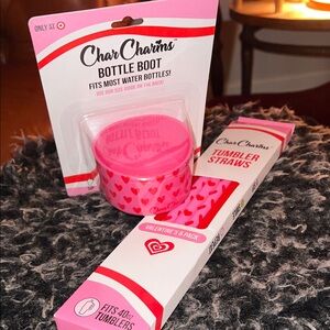 NIP Target Exclusive Char Charms Valentines 2025 40 oz Stanley Straw & boot